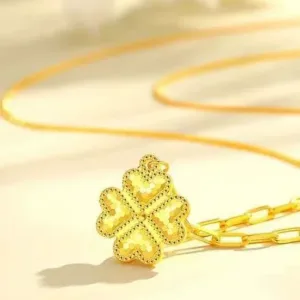 Gold Four-Leaf Clover Necklace